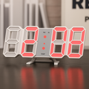 3d led relógio digital decoração de parede brilho modo noturno